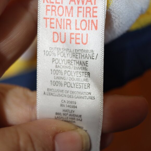 Hatley Blue Raincoat Fun Stripe Terry Cloth Lining 8 - Picture 9 of 9